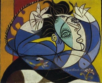  Cubismo Arte - Femme aux bras leves Tete de Dora Maar 1936 Cubismo